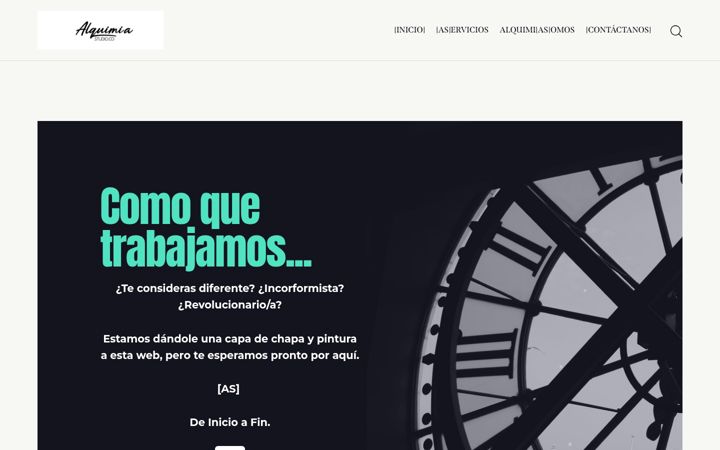 Screenshot di alquimiastudios.com