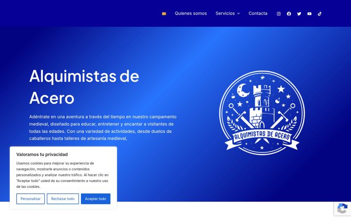 Screenshot di alquimistasdeacero.com