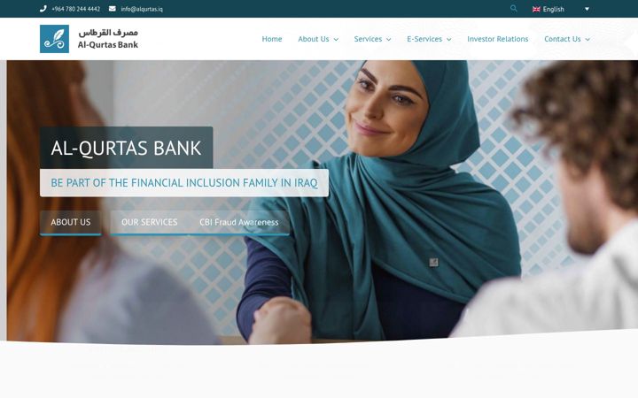 Screenshot of alqurtas.iq