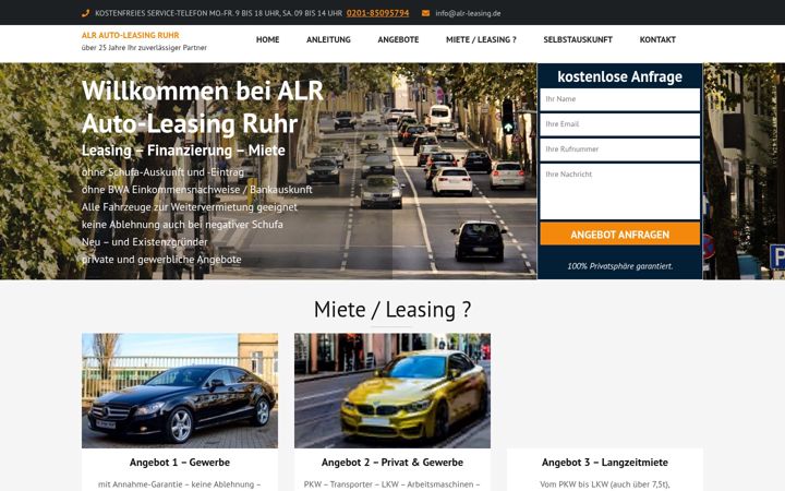 Screenshot of alr-leasing.de
