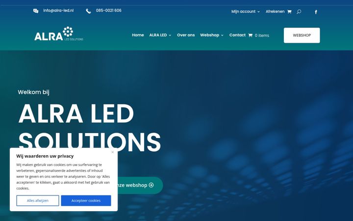 Screenshot di alra-led.com