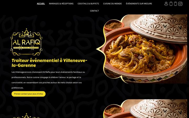 Screenshot of alrafiq.fr