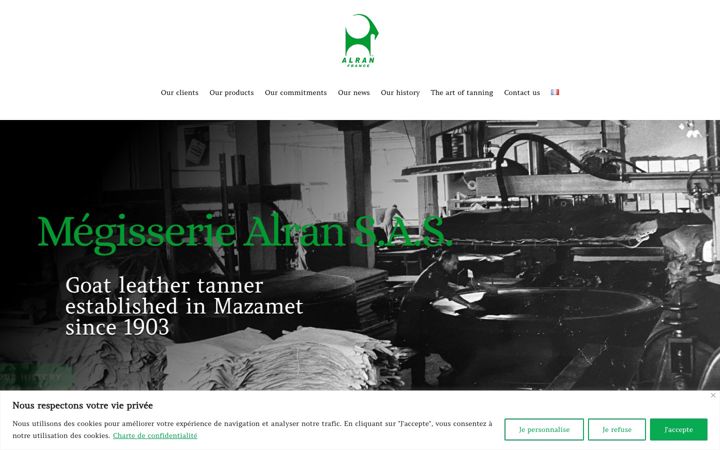 Screenshot of alran.fr