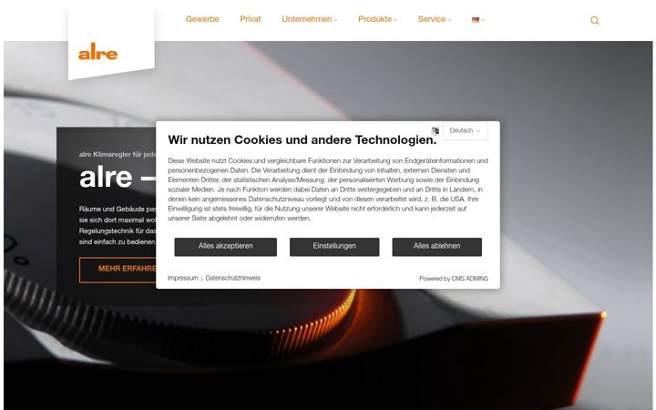 Screenshot of alre.de