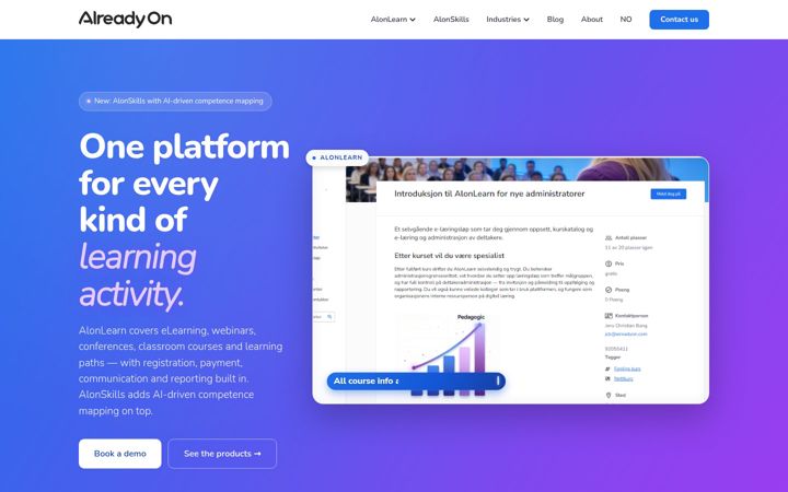 Screenshot of alreadyon.com