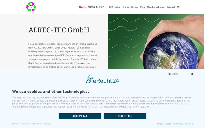 Ekrānuzņēmums no alrec-tec.de