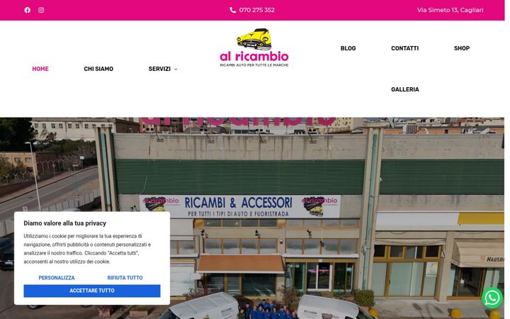 Screenshot von alricambio.com