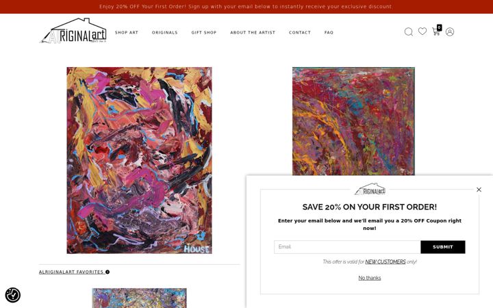 Screenshot von alriginalart.com