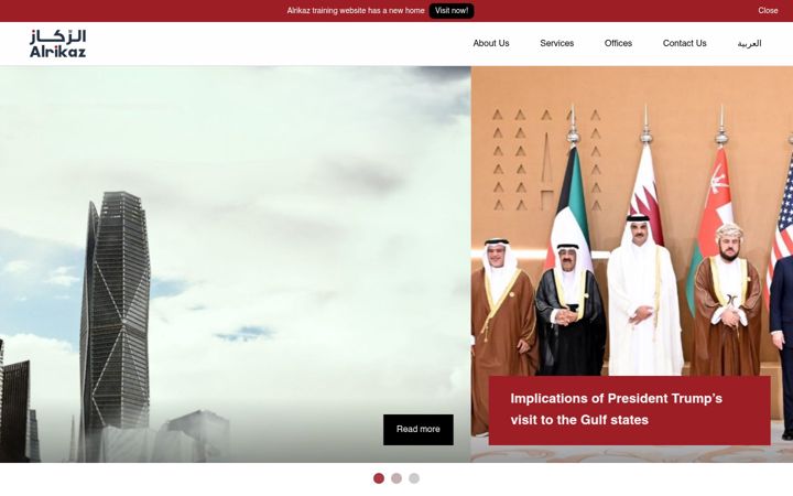 Screenshot of alrikaz.com.sa
