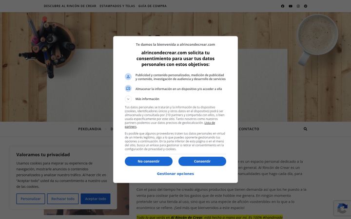 Screenshot von alrincondecrear.com