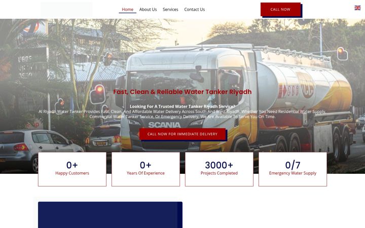 Screenshot of alriyadhwatertankers.com