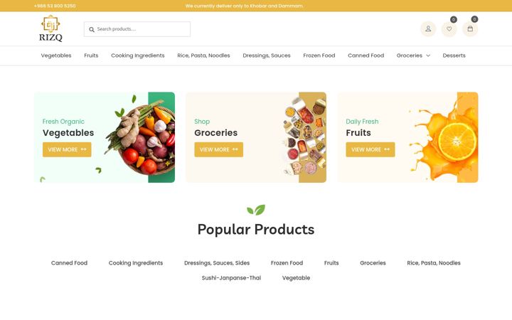 Screenshot of alrizq.sa