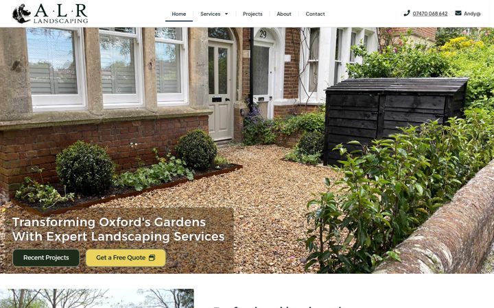 Screenshot of alrlandscaping.co.uk