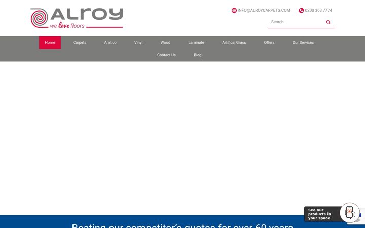 Screenshot of alroycarpets.com