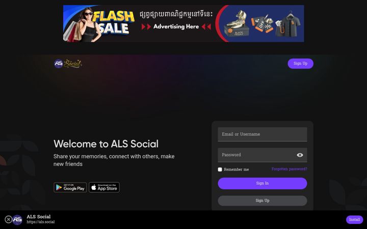 Screenshot of als.social