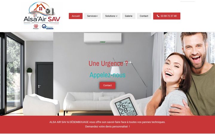 Screenshot stránky alsa-air-sav.fr