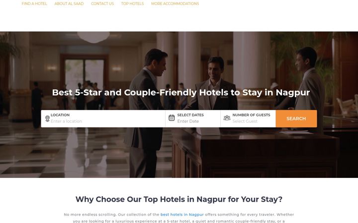 Screenshot of alsaadhotels.com