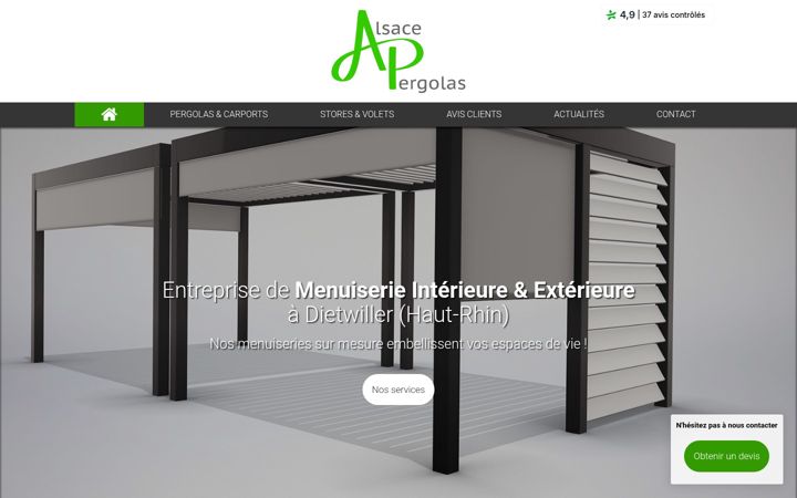 Screenshot of alsace-pergolas.fr