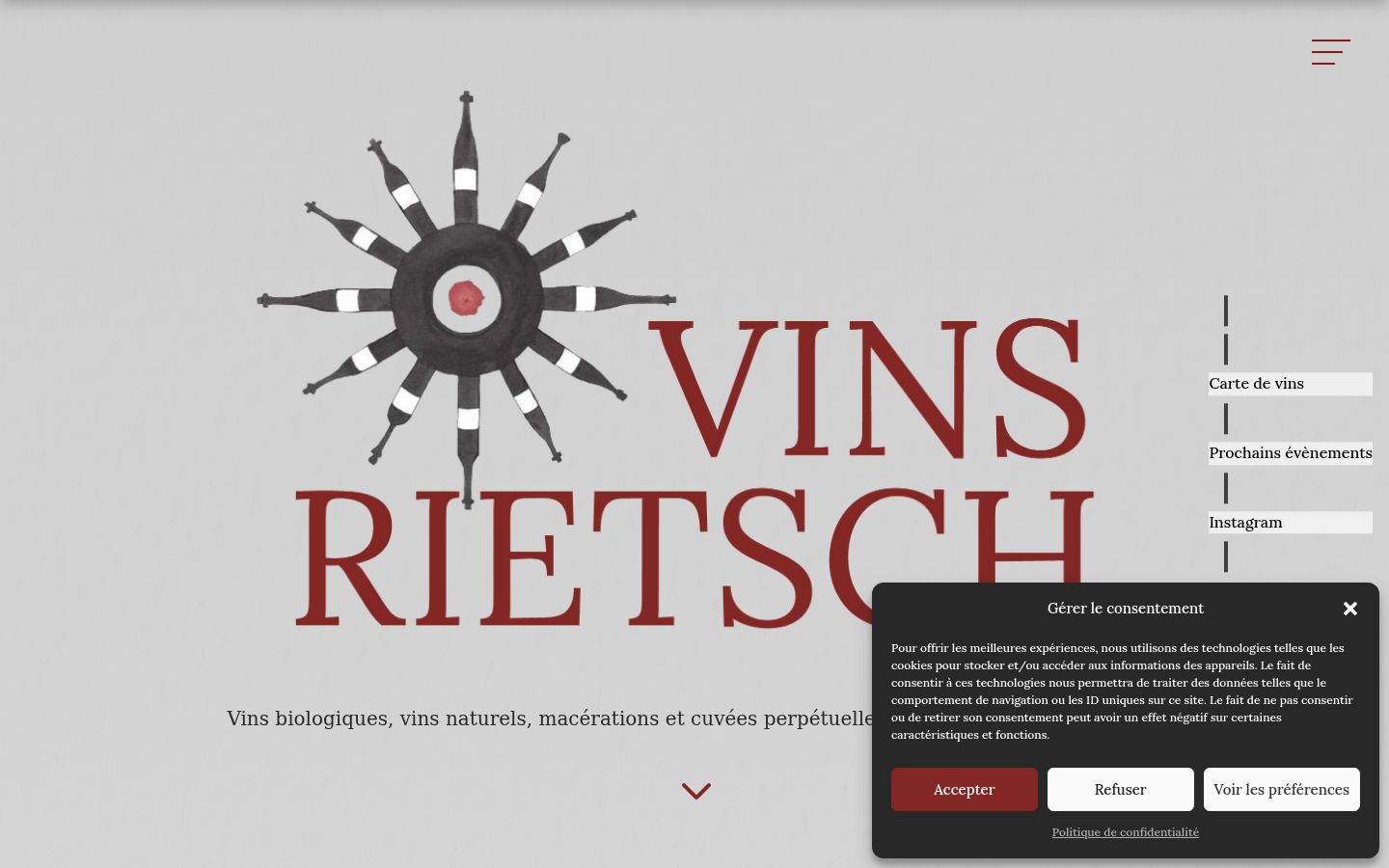 Screenshot des Einwilligungsbanners vor jeglicher Interaktion