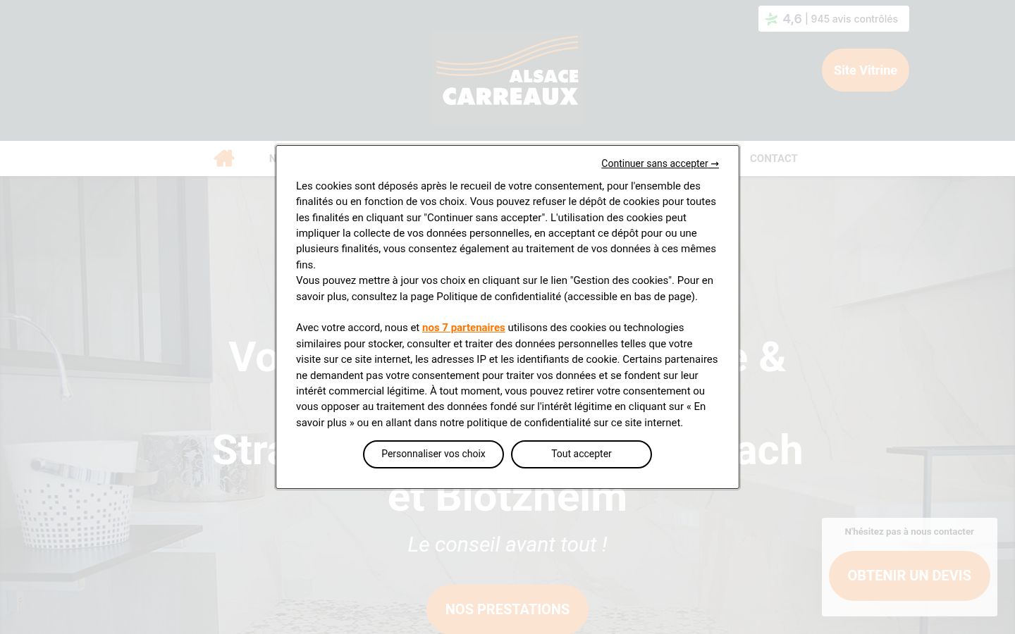 Screenshot tal-banner tal-kunsens muri qabel kwalunkwe interazzjoni