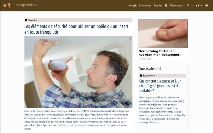 Screenshot of alsacepellets.fr