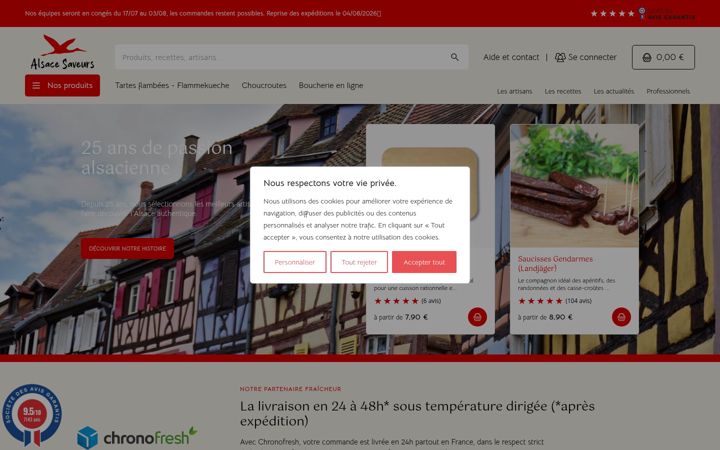 Screenshot of alsacesaveurs.com