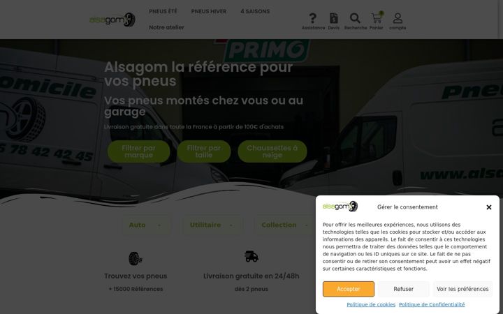 Screenshot of alsagom.fr