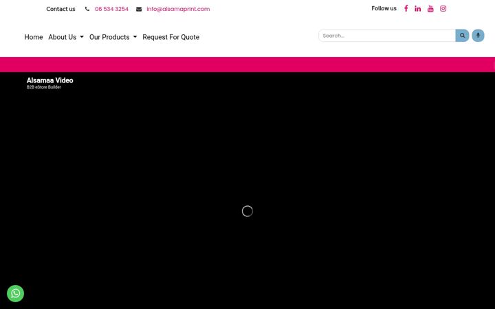 Screenshot von alsamaprint.com