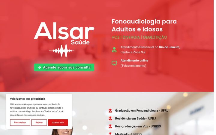 Captura de pantalla de alsarsaude.com.br