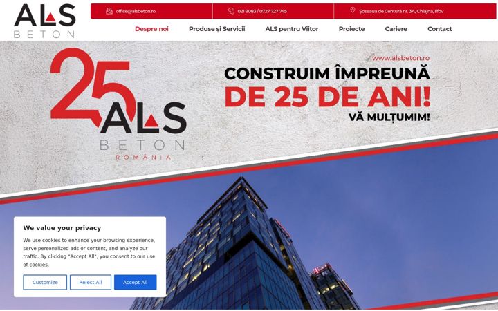 Екранна снимка на alsbeton.ro