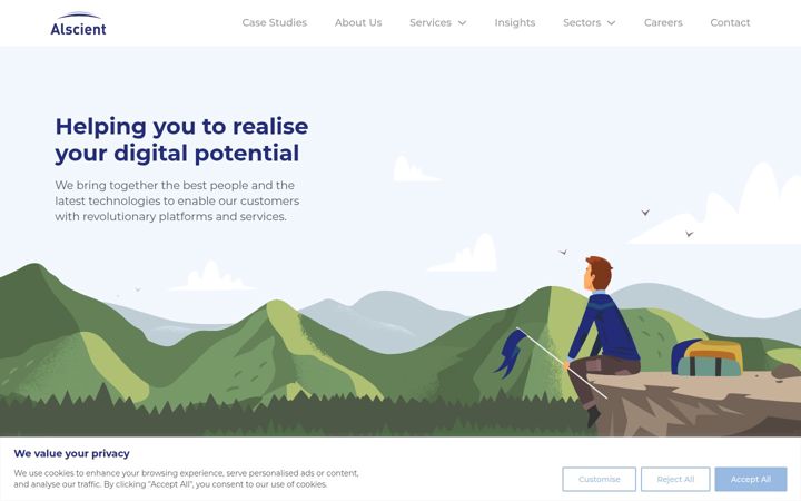 Screenshot of alscient.com