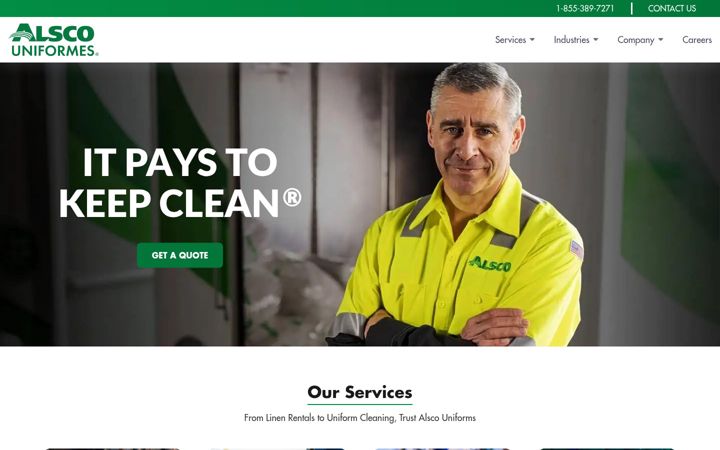 Screenshot of alsco.ca