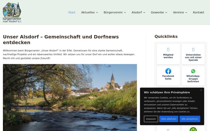 Skærmbillede af alsdorf-eifel.de