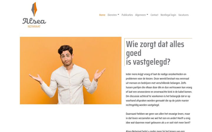 Skærmbillede af alsea.nl