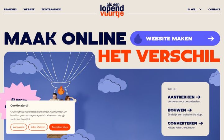 Capture d'écran de alseenlopendvuurtje.nl
