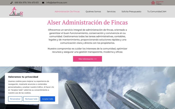 Screenshot of alserfincas.com