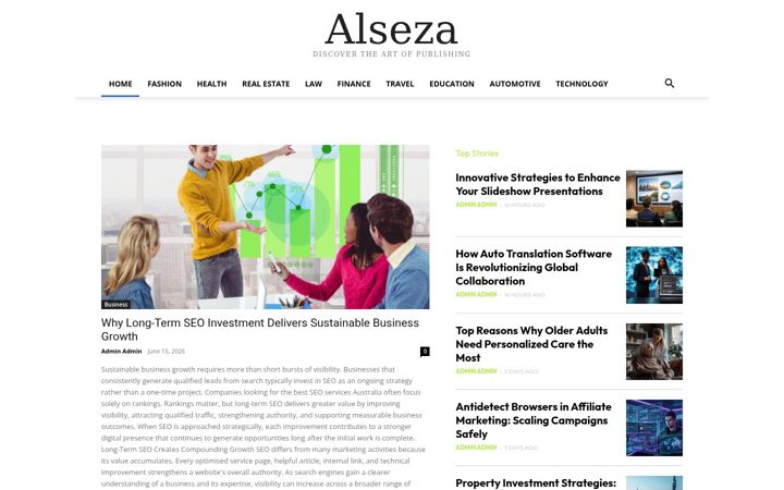 Screenshot of alseza.com