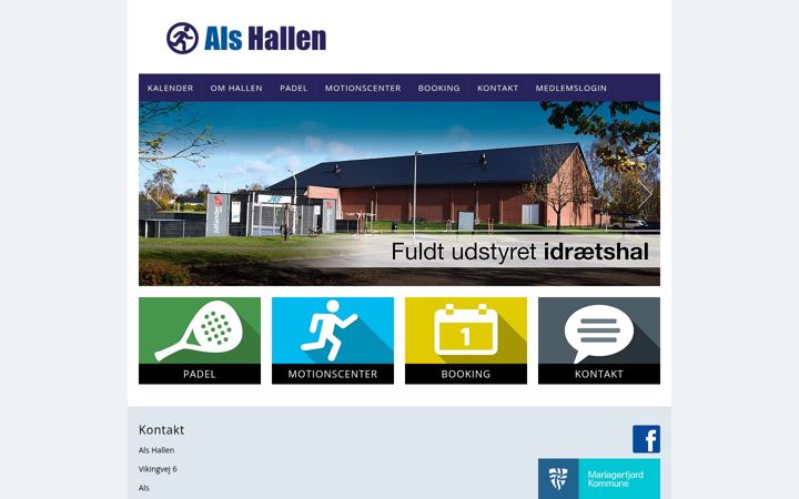 Screenshot of alshallen.dk