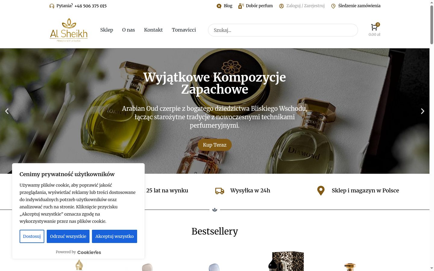 Snimka zaslona bannera za privolu prikazanog prije bilo kakve interakcije