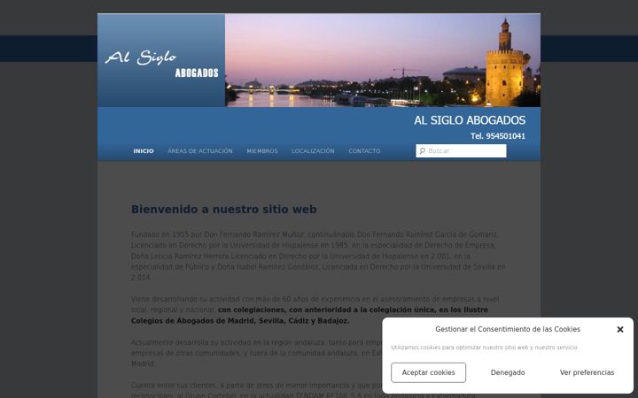 Skjermbilde av alsigloabogados.com