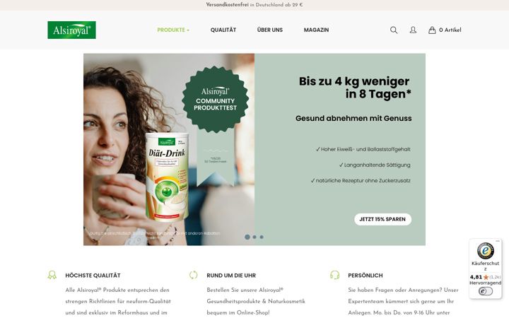 Screenshot of alsiroyal.de