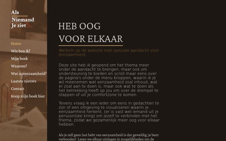 Screenshot of alsniemandjeziet.nl