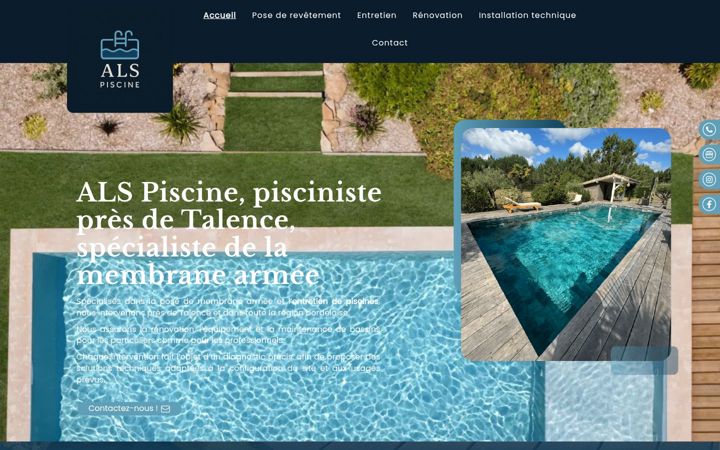 Screenshot of alspiscine.fr