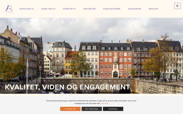 Screenshot of alsresearch.dk