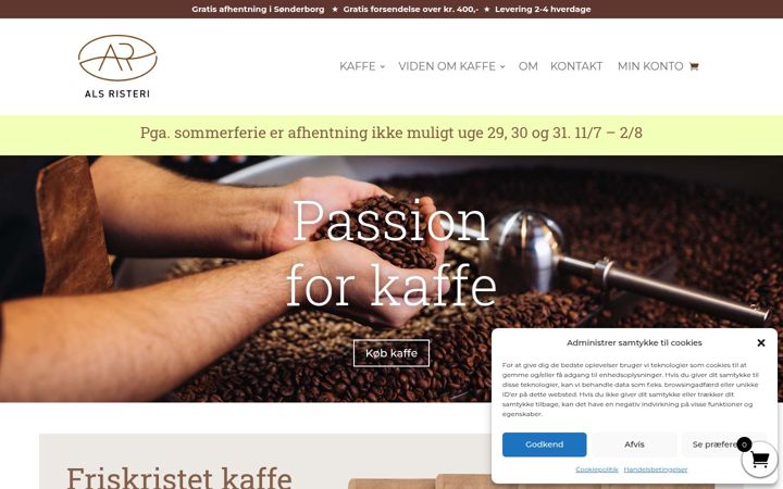 Screenshot of alsristeri.dk