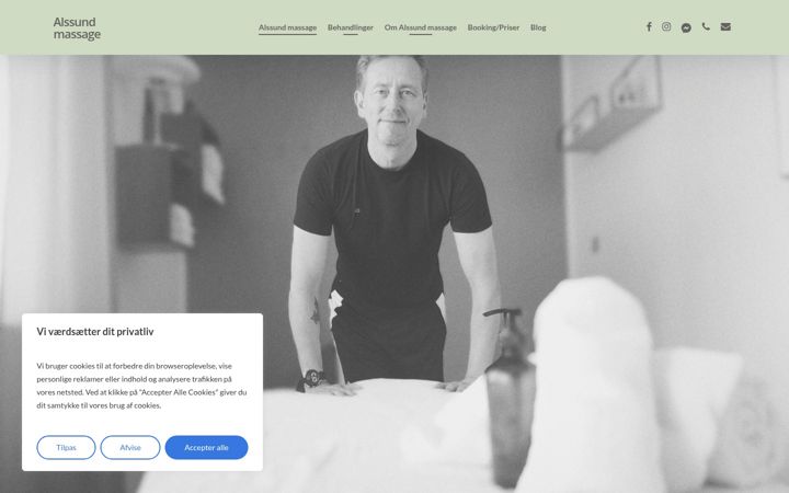 Screenshot of alssund-massage.dk