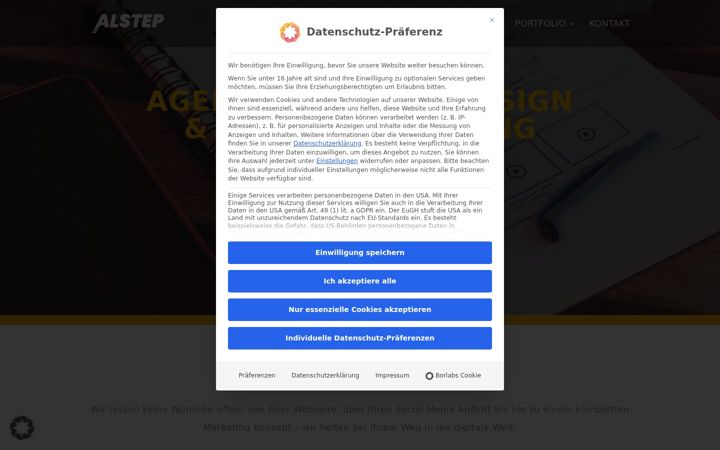Screenshot of alstep.de