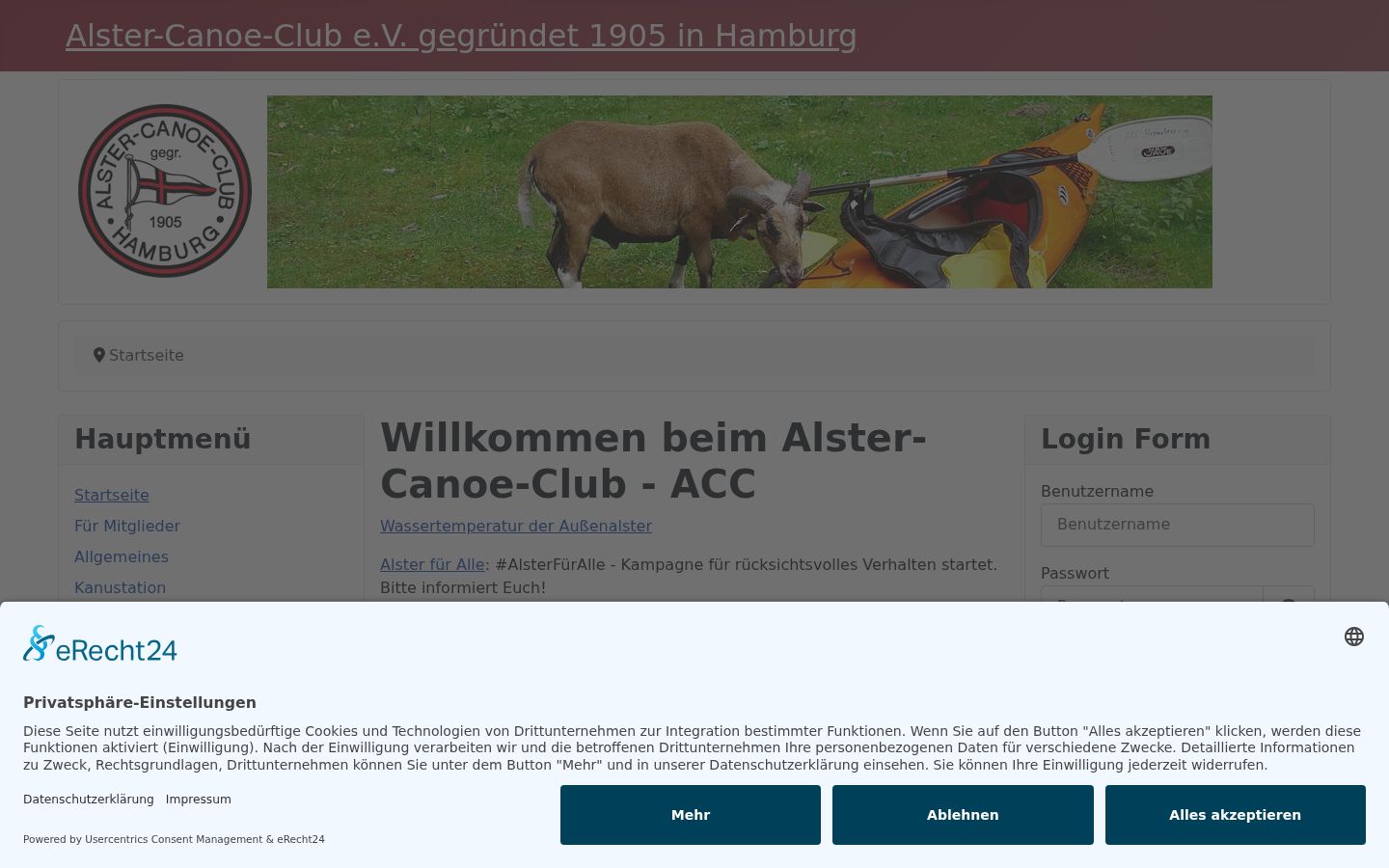 Screenshot van de toestemmingsbanner zoals getoond vóór enige interactie