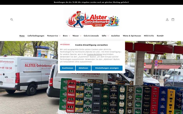 Screenshot of alster-getraenkemarkt.de