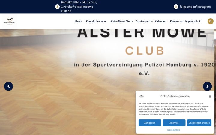 Screenshot of alster-moewe-club.de
